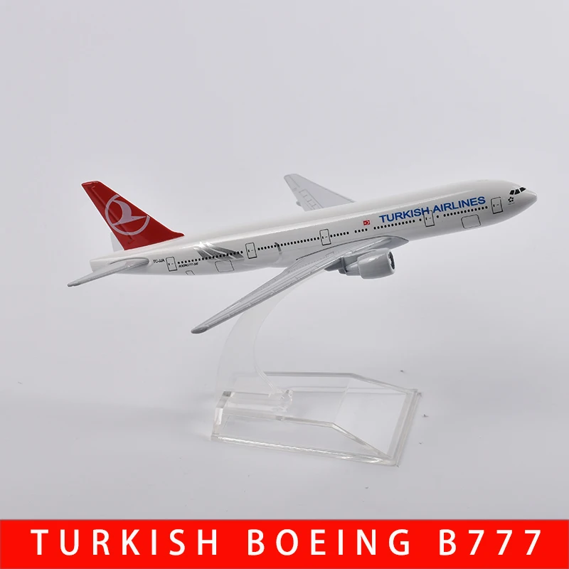 JASON TUTU 16cm Turkish Airlines Boeing 777 Aircraft Model Planel Airplane Diecast Metal 1/400 Scale Planes