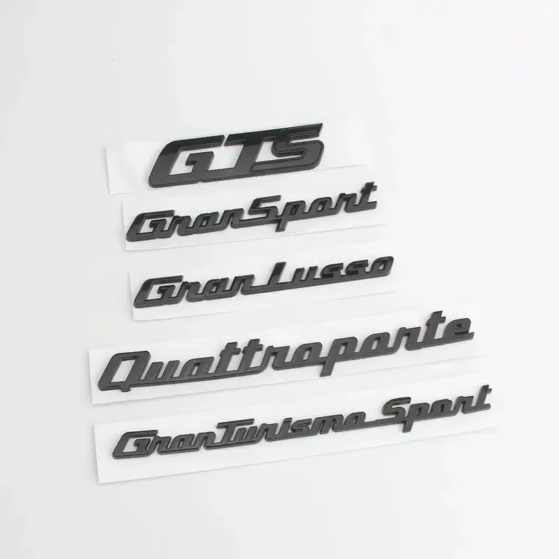 Car Rear Trunk Letters Logo Emblem Badge Decals Sticker For Maserati Gransport Granlusso Quattroporte GTS Granturismo Sport