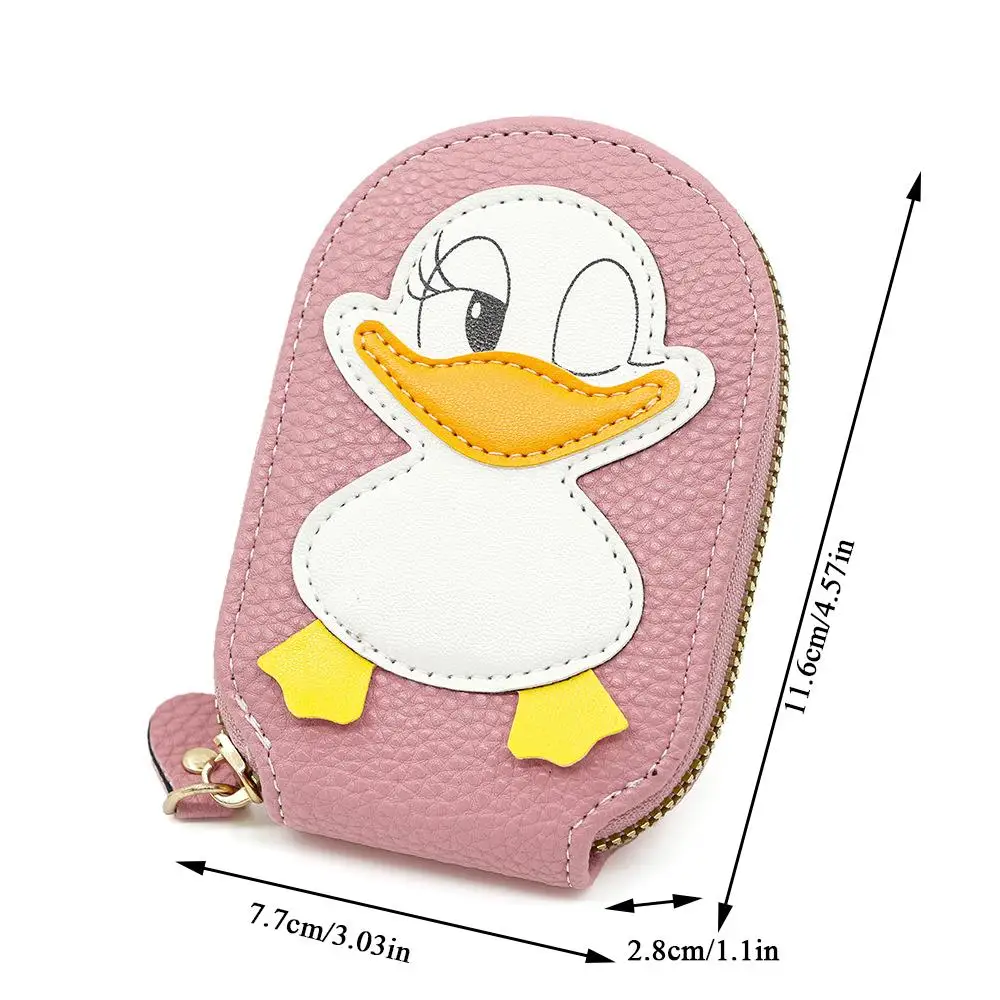 بطاقة حقيبة حامل البطاقة تغيير وثيقة بطاقة تخزين بطة شكل مساحات متعددة لطيف سعة كبيرة أكياس الكرتون محفظة نسائية للعملات المعدنية