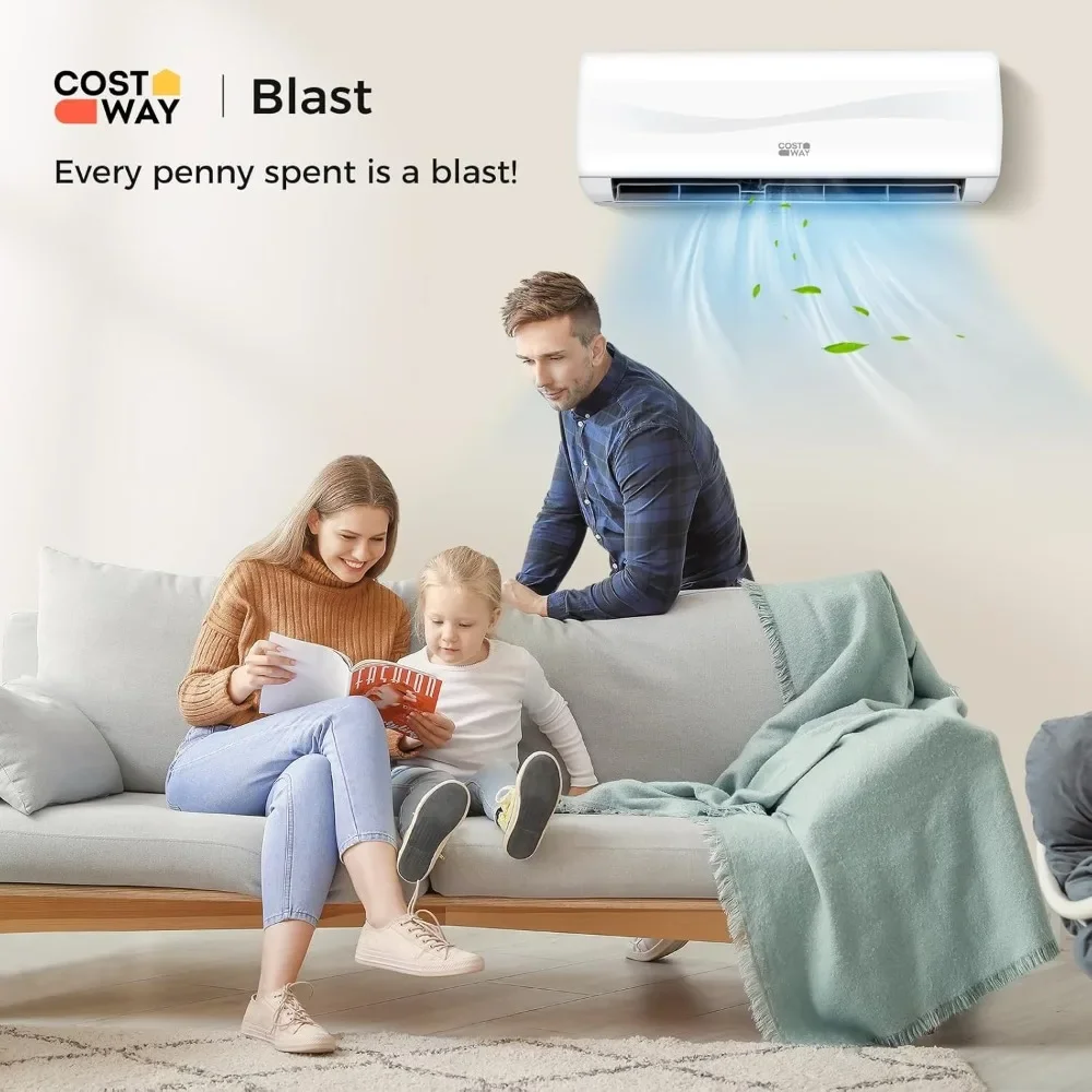 campping 12000BTU Mini Split Air Conditioner& Heater, 20 SEER2 115V Wall-Mounted Ductless AC Unit Cools Rooms up to 750 Sq. Ft n image 2