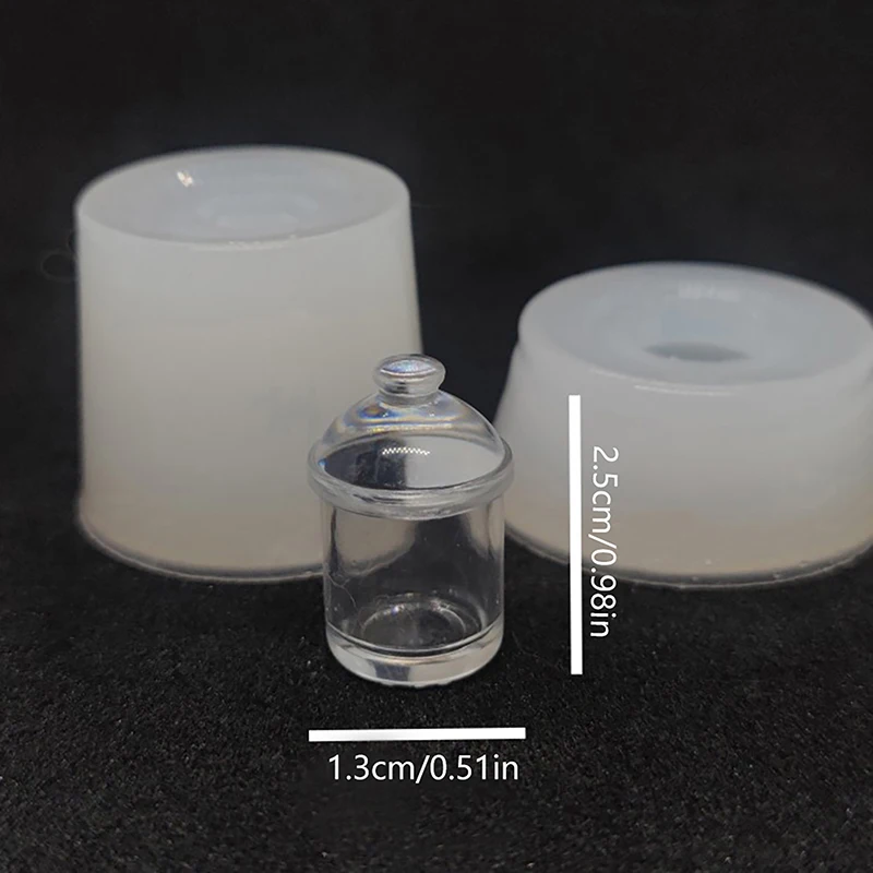 Puppenhaus Lebensmittel Jar Silikon Form Puppen Haus Mini Süßigkeiten Cookie Gläser Modell Spielzeug Puppenhaus Küche Zubehör