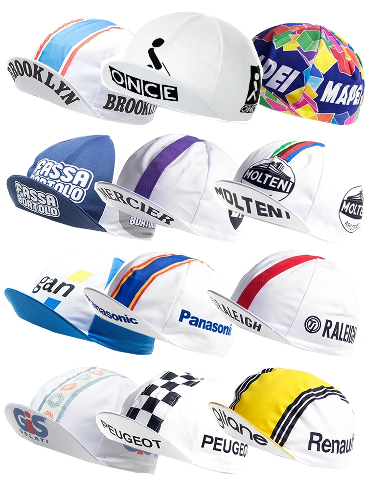 AliExpress NONE New Retro Polyester 12 Styles Models Men and Women Summer Cycling Hat Mountain Bike Classic Racing Bicycle Hat