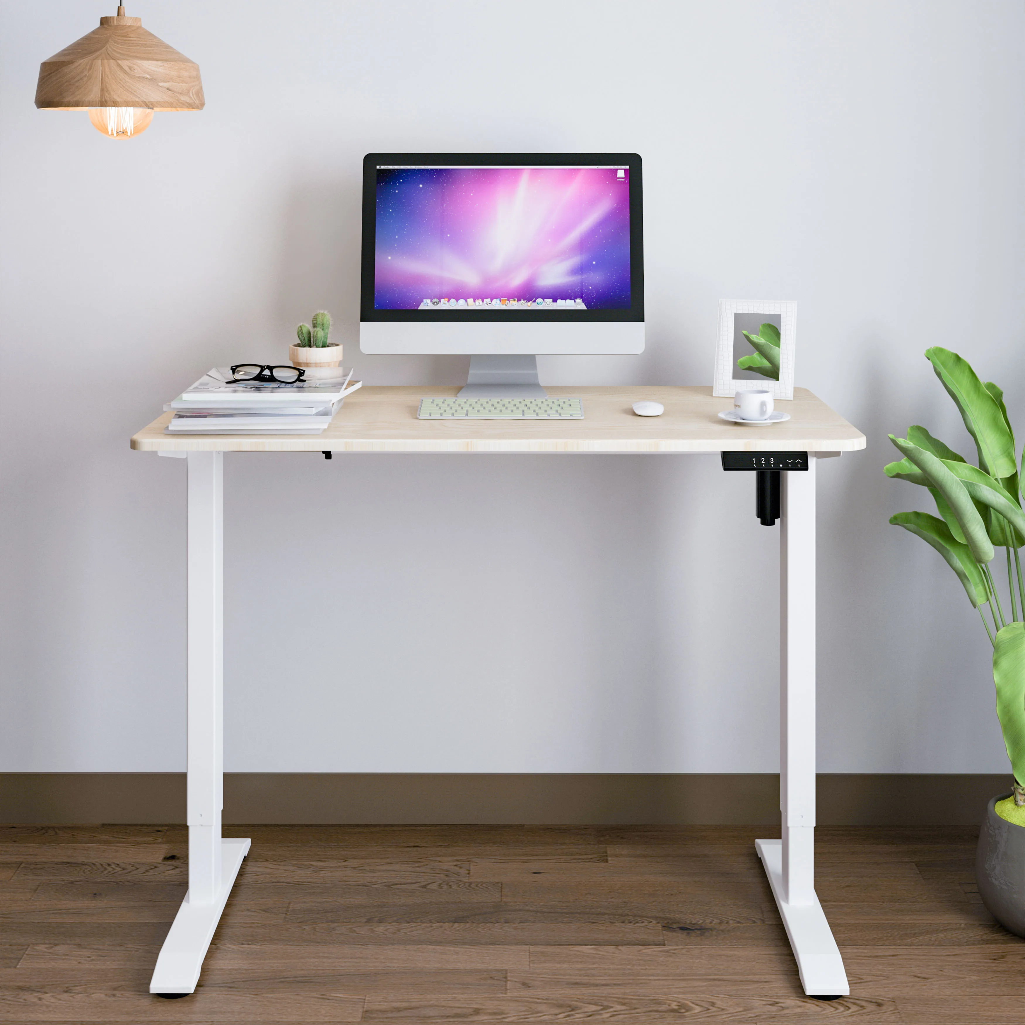 

Manufacture Fashion Sit Stand Desk Adjustable Height Rising Stand Up Computer Laptop Standing Desk for Office