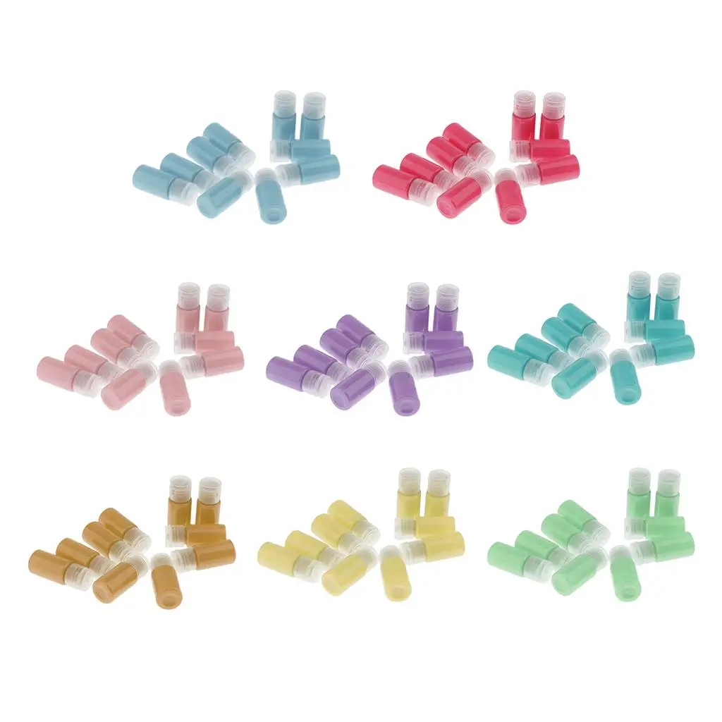 Пустые пластиковые бутылки емкостью 10 мл с откидной крышкой (10 шт.), Контейнеры для макияжа