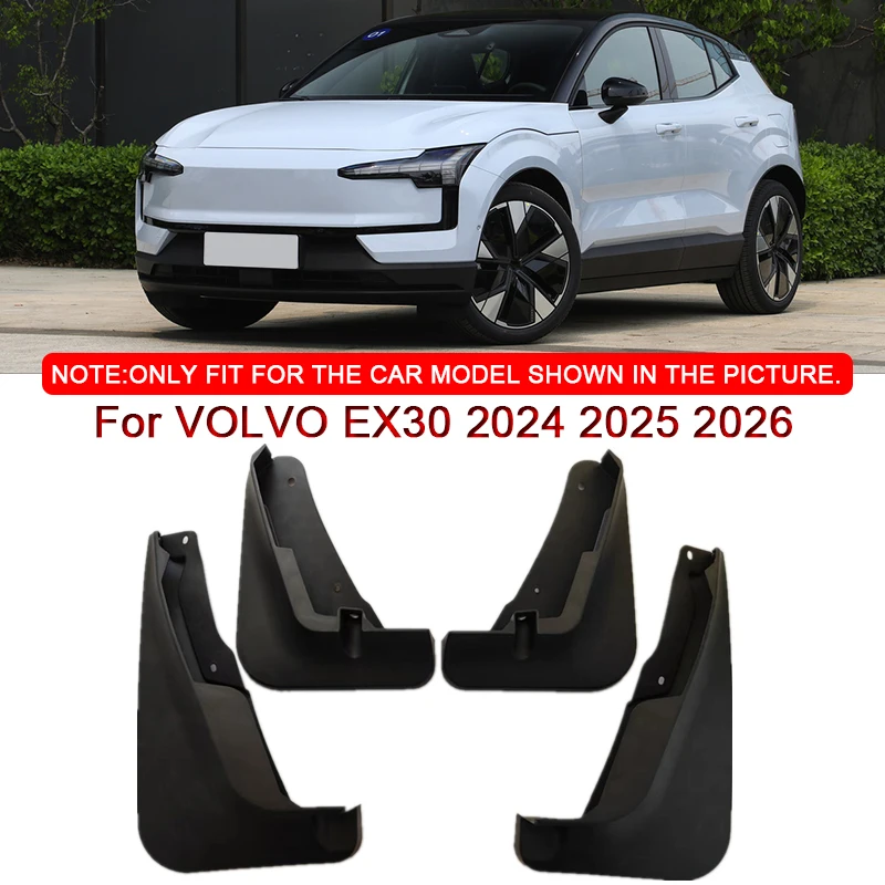 For VOLVO EX30 2024 2025 2026 Car Styling ABS Car Mud Flaps Splash Guard Mudguards MudFlaps Front Rear Fender Auto Accessories