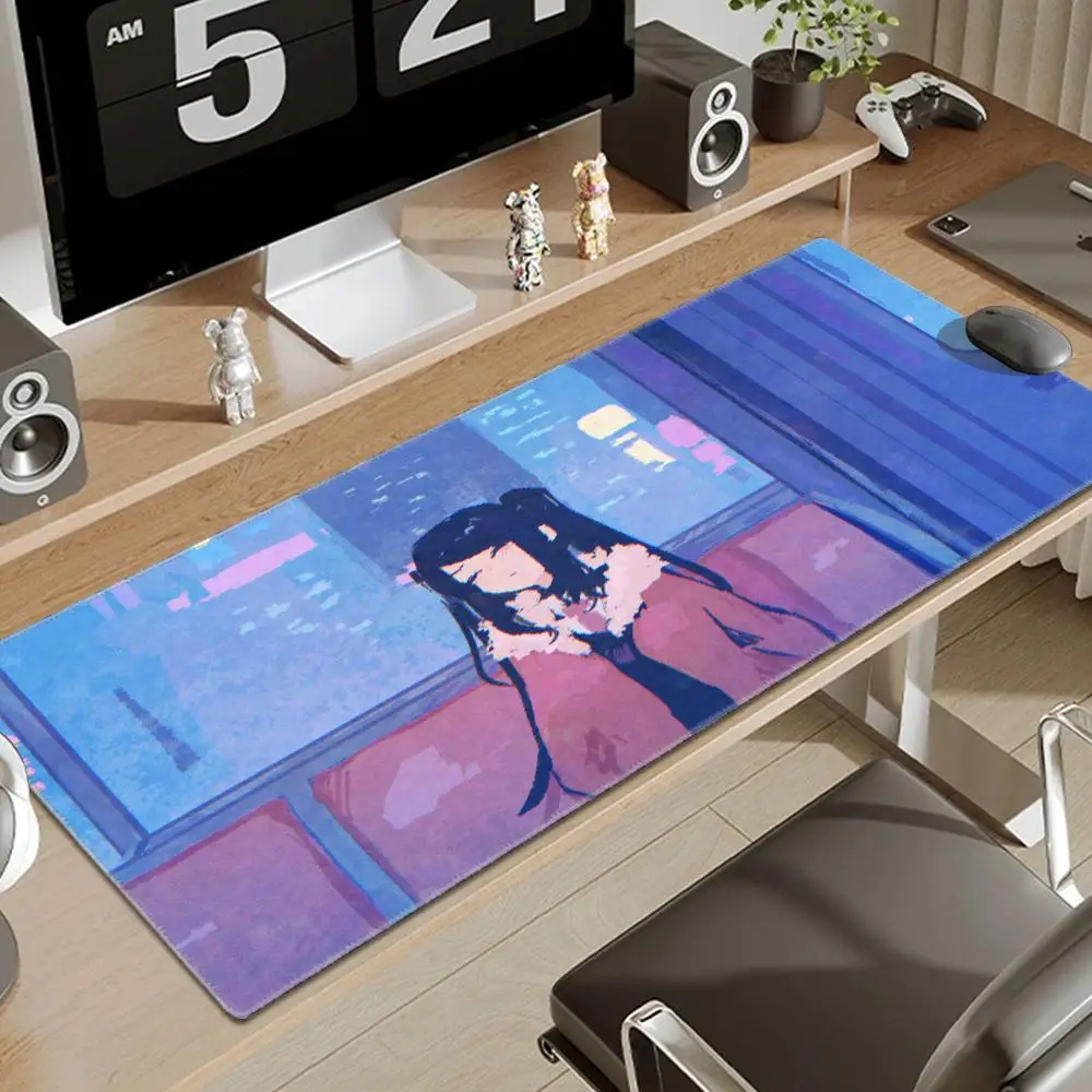 

Mouse Pad Non-Slip Rubber Edge locking mousepads Game play mats Cyber style adventure game VA-11 Hall-A for notebook PC computer