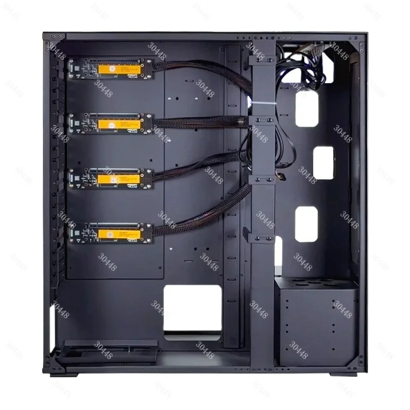 

WS04A 4-GPU Water Cooling Tower AI Workstation Case for 4090 5090 Supports EATX Dual PSU GPU Rendering HDD Module