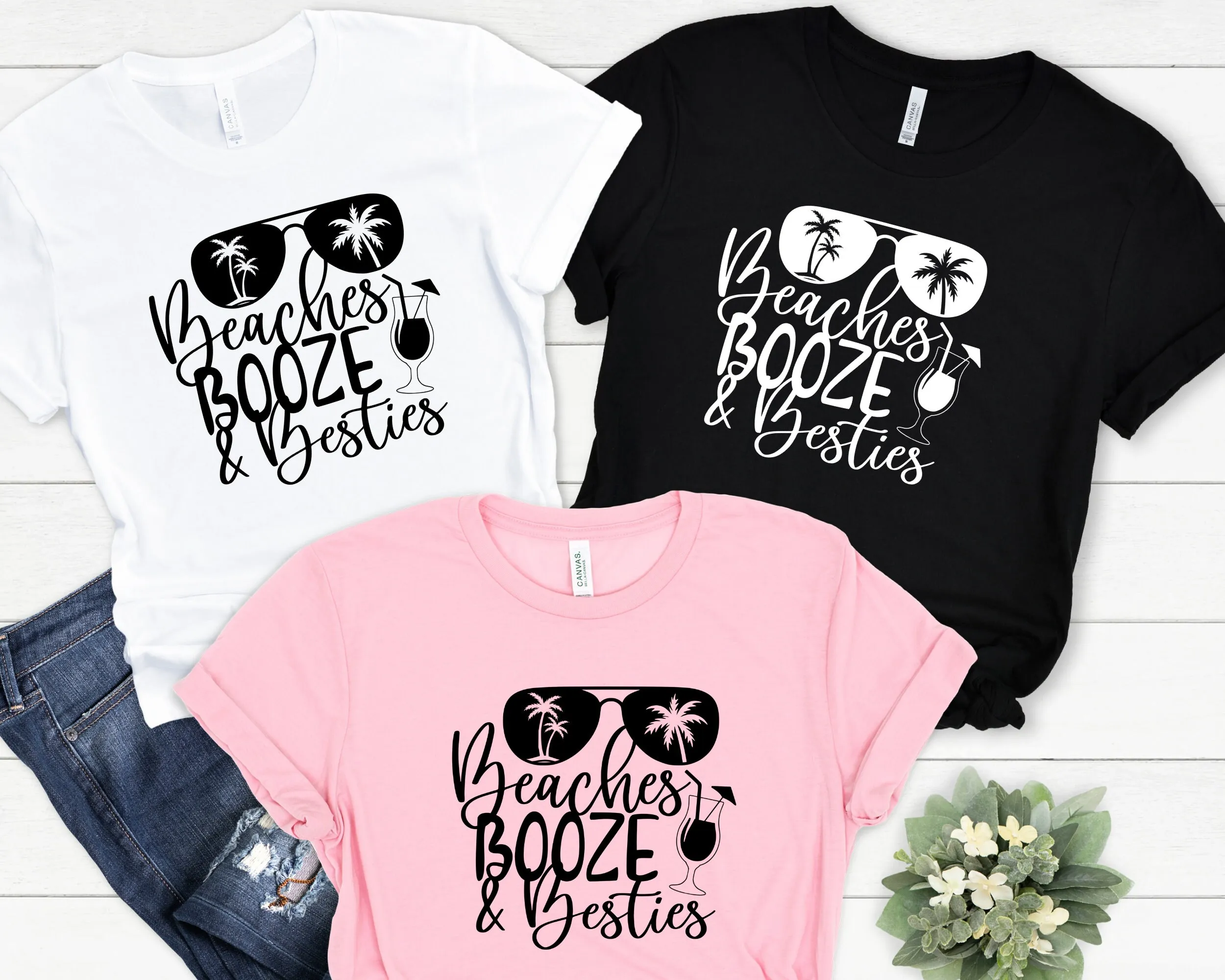 

Футболка для отдыха для девочек, забавная летняя женская пляжная футболка Booze Besties