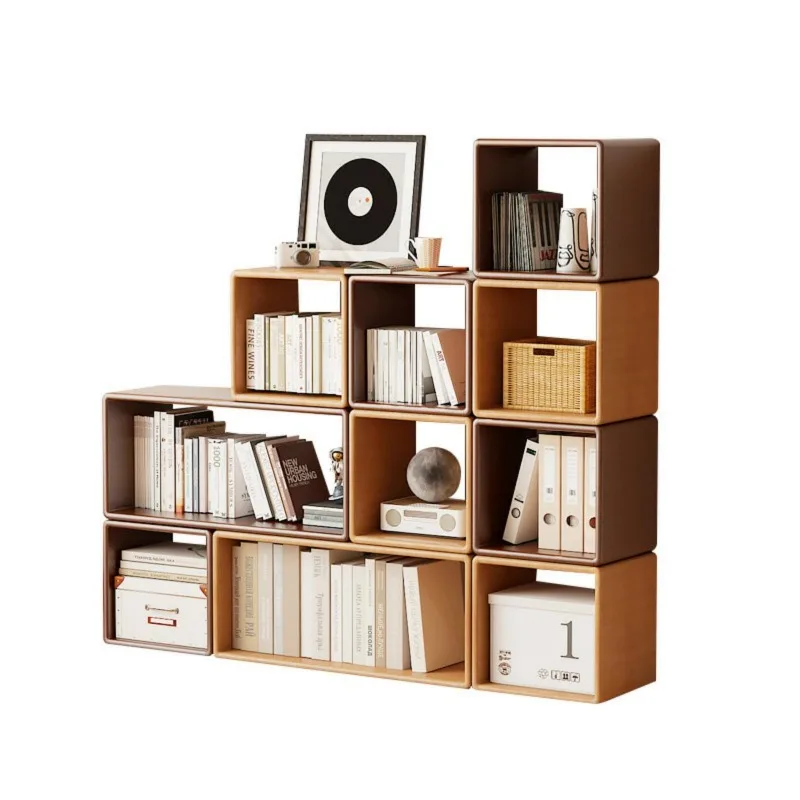 TV cabinet household living room floor storage lattice cabinet free combination bedroom bookshelf storage cabinet shelf