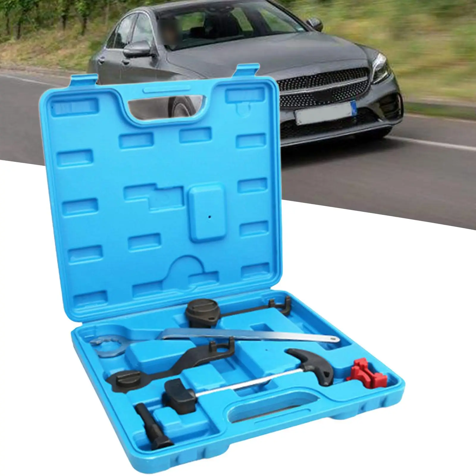 6 قطع توقيت المحرك ea211 حزام عمود الحدبات قفل أداة المهنية عمود الحدبات عقد أداة لسكودا اوكتافيا جيتا لأودي A3 #1