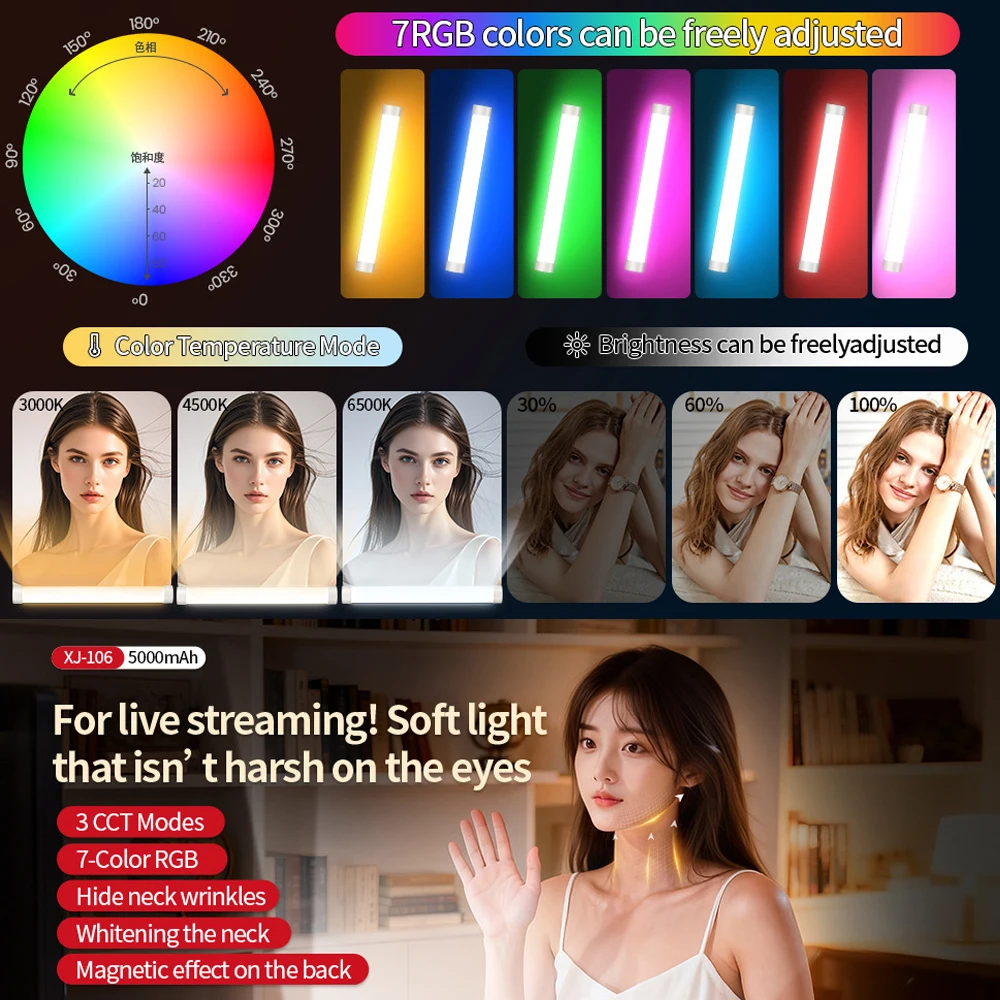 Magnetyczna, przenośna lampa w – Photography Lighting Handheld recenzja i cena