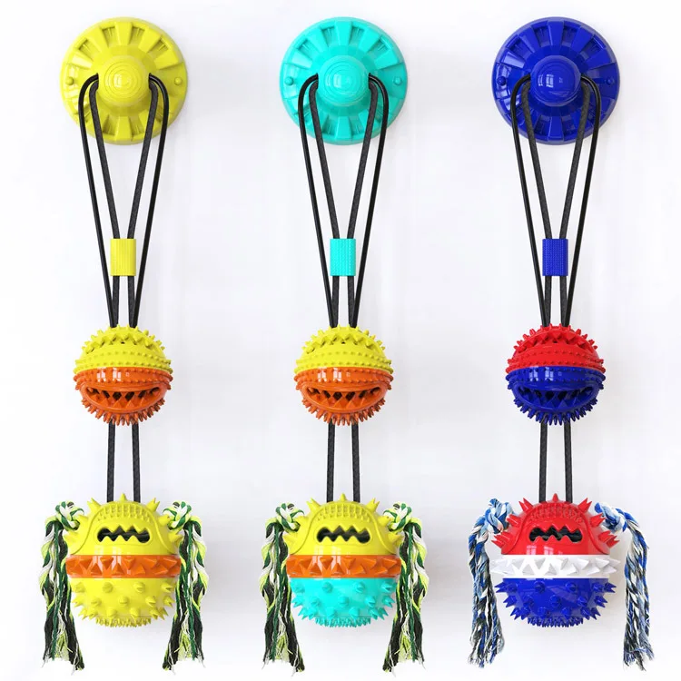 

Wholesale Sound Suction Cup Dog Toothbrush Grinding Ball Dog Toy Grinding Dog Supplies Pet Chewing Toy