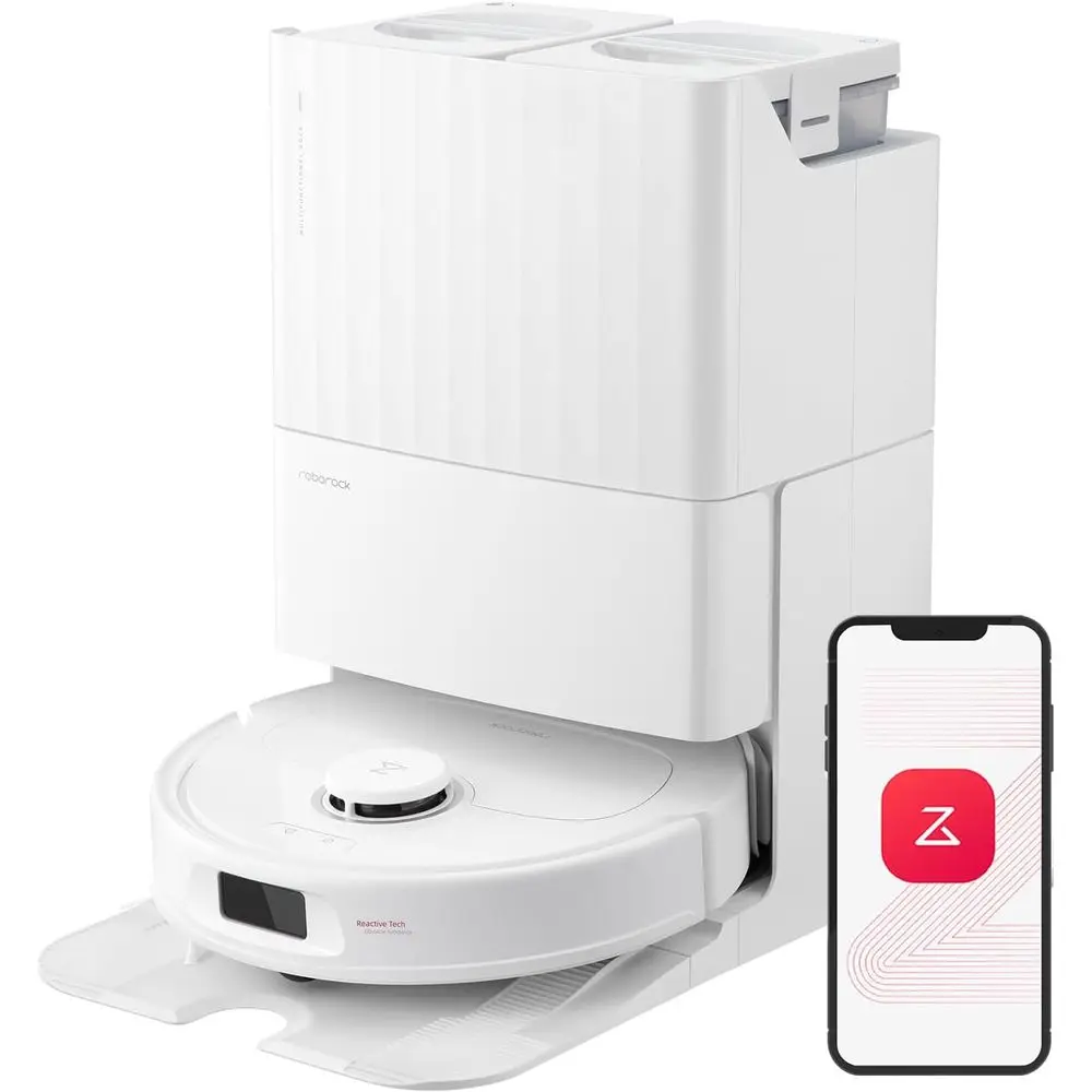 Qrevo Plus Robot Vacuum and Mop with lexiArm Design Edge Mopping, Sel-Emptying, 10 mm Litable Mops, Auto Mop Washing & Drying, R