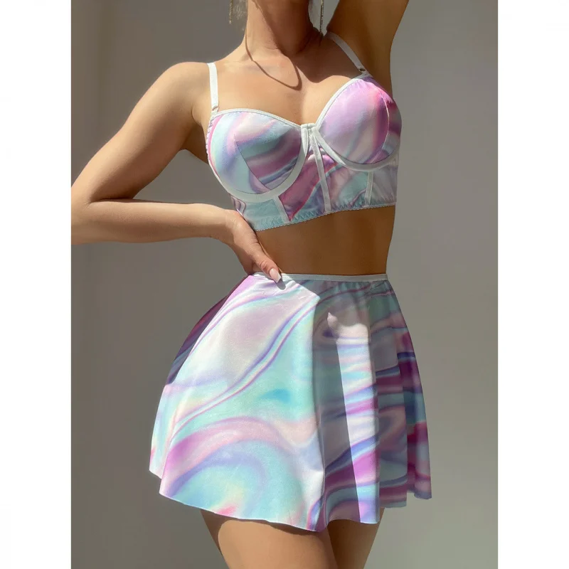 

2025 Summer New Sexy Lingerie Nightdress Thong Set