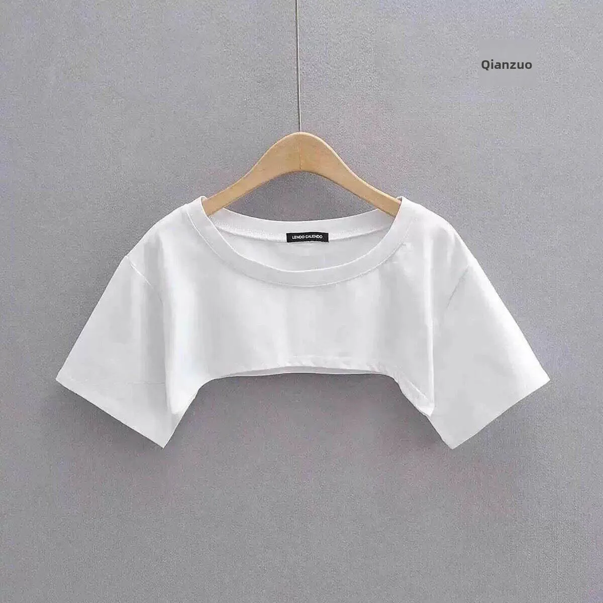 Ladies Ultra-Short Sleeveless T-Shirt Fake Sleeves Loose Fit Summer New Simple Korean Style Design Sense  Cover Shirt