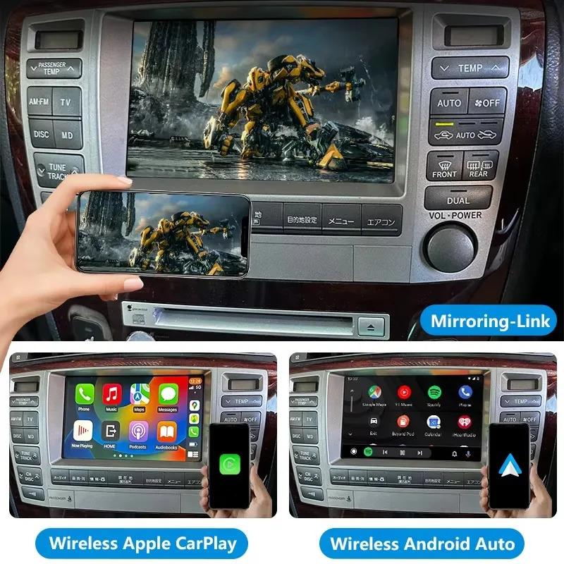 

UZS186s2 Wireless Apple CarPlay and Android Auto Integration Kits Car Dvd Player for 2006 - 2008 Toyota Car Play