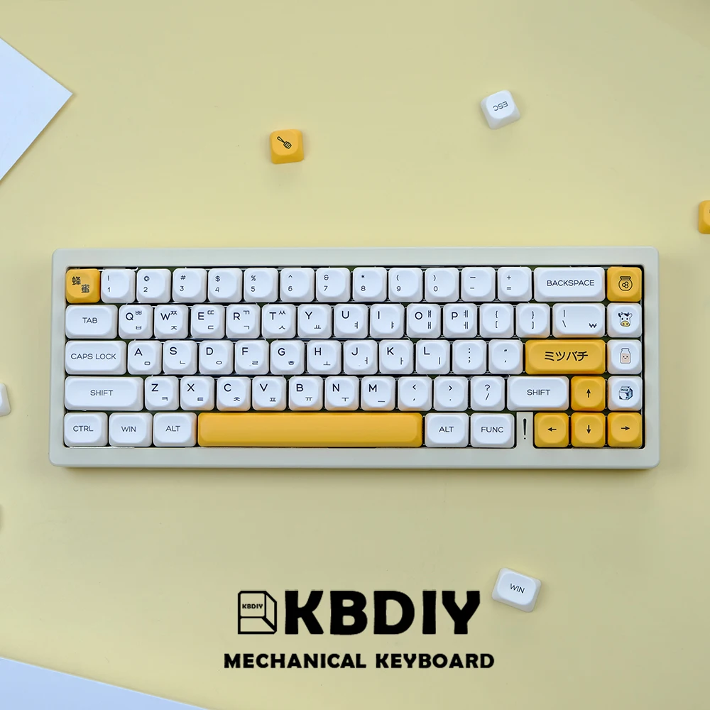 KBDiy Japanese PBT Keycaps Mechanical Keyboard Korean Russian Keycap Glimmer Matcha Honey Milk KOA Profile Keycap for MX Switch