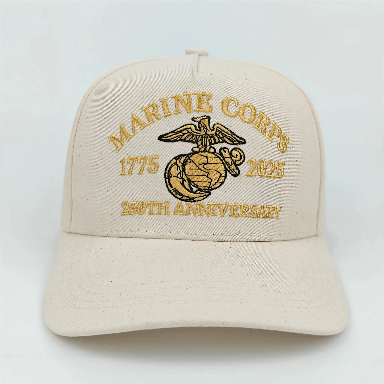 Offizielle Baseballkappe zum 250. Jubiläum des U.S. Marine Corps - Gestrickt mit 1775 - 2025 Logomuster, Verziert mit dem Amerikanischen F – Detail 7