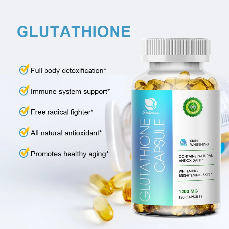 Lukaree Glutathione Capsule Whitening and Skin Care Antioxidant Support Liver, Brain and Immune Health