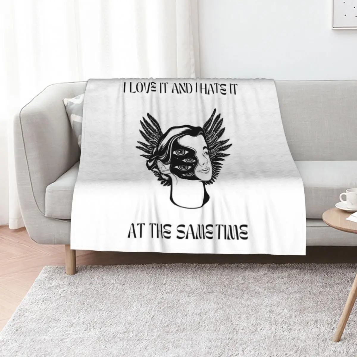 

David Kushner Daylight i hate at the same time Throw Blanket for winter Decorative Sofa Soft Plush Plaid Polar Blankets