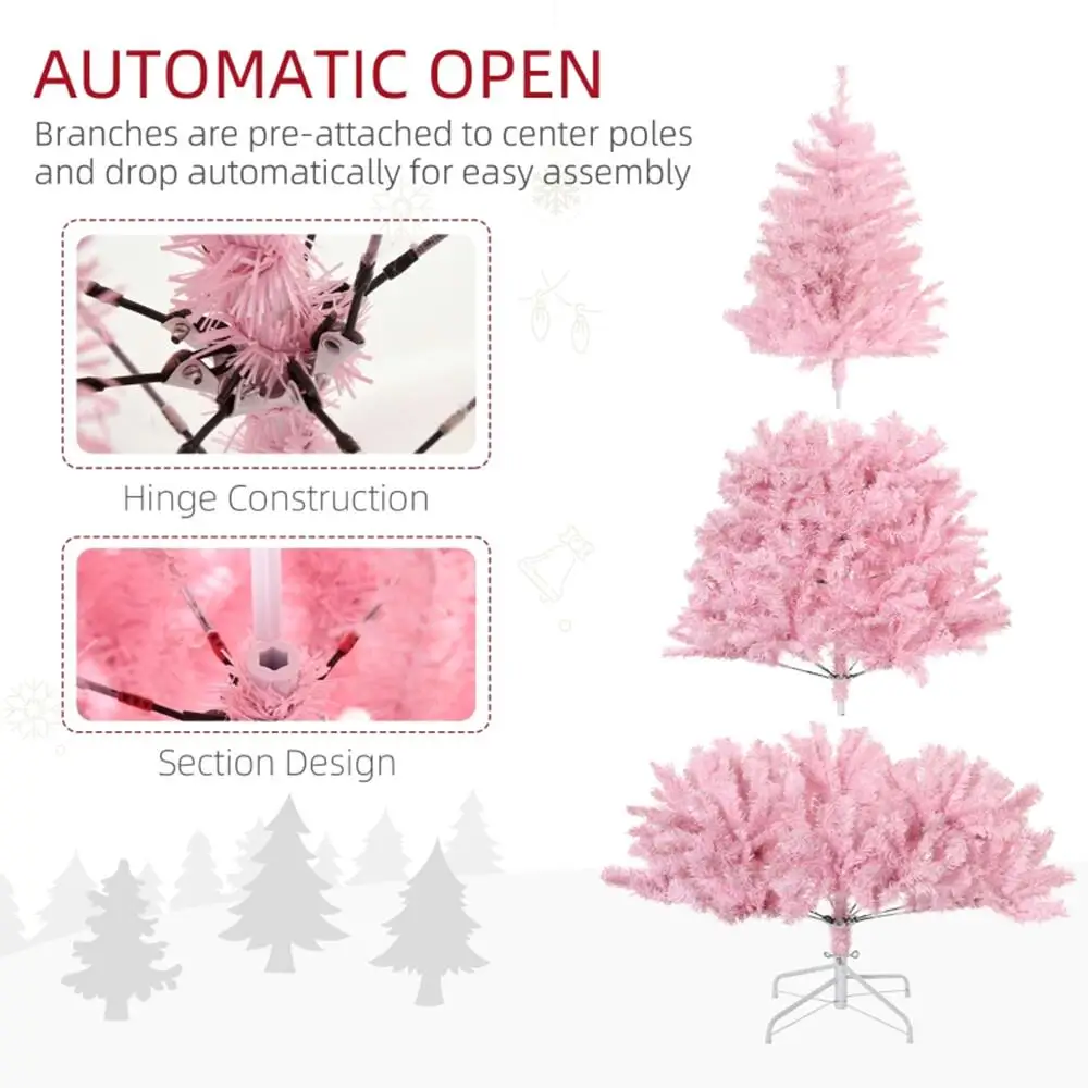 

Christmas Trees with Automatic Open, Sturdy Steel Base - Wide Shape - Ideal for Festive Decor Shipping)