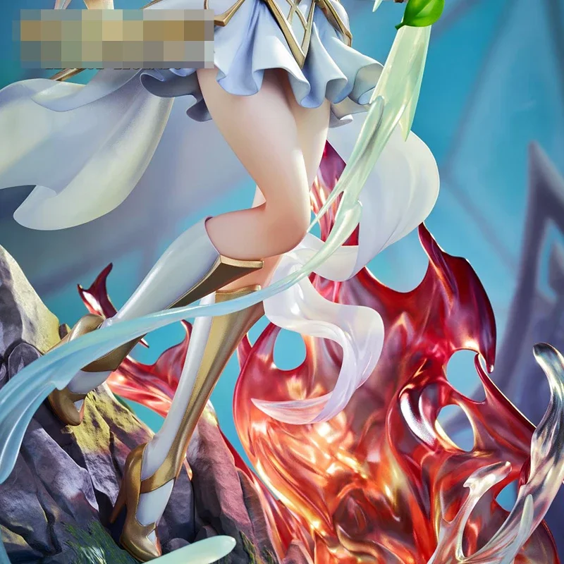 Game Anime figurs LOL Big Element Make Lacus Luxanna Crownguard 1/7 statue co-authored by hand