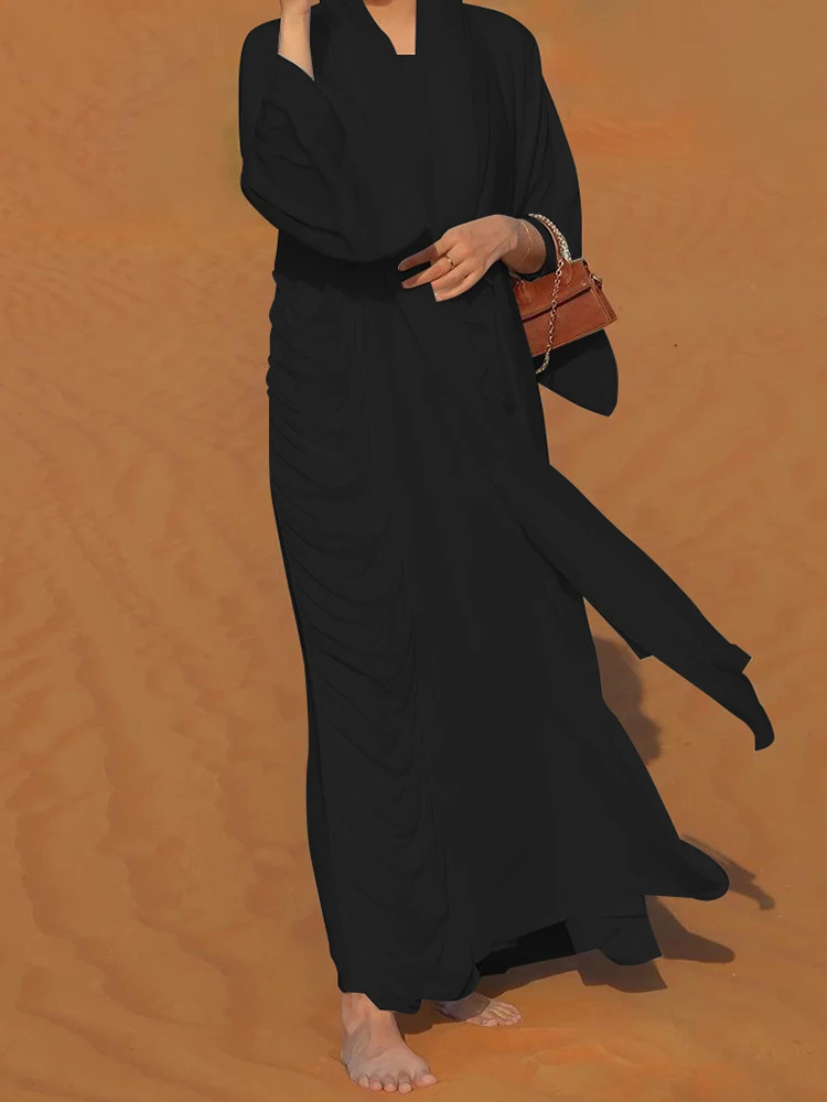 Eid Abaya Dress Muslim Women Party Abayas Ramadan Dubai Islam Pleated Long Dresses Kaftan Robe Longue Musulmane Vestidos Largos