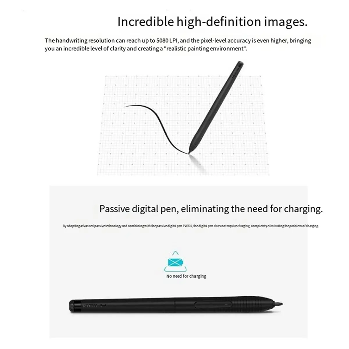 A86G NEW H430P Digital Tablets Graphics Drawing Pen Tablet OSU Game Tablet with Battery-Free Pen for Android Handy/Win/IOS