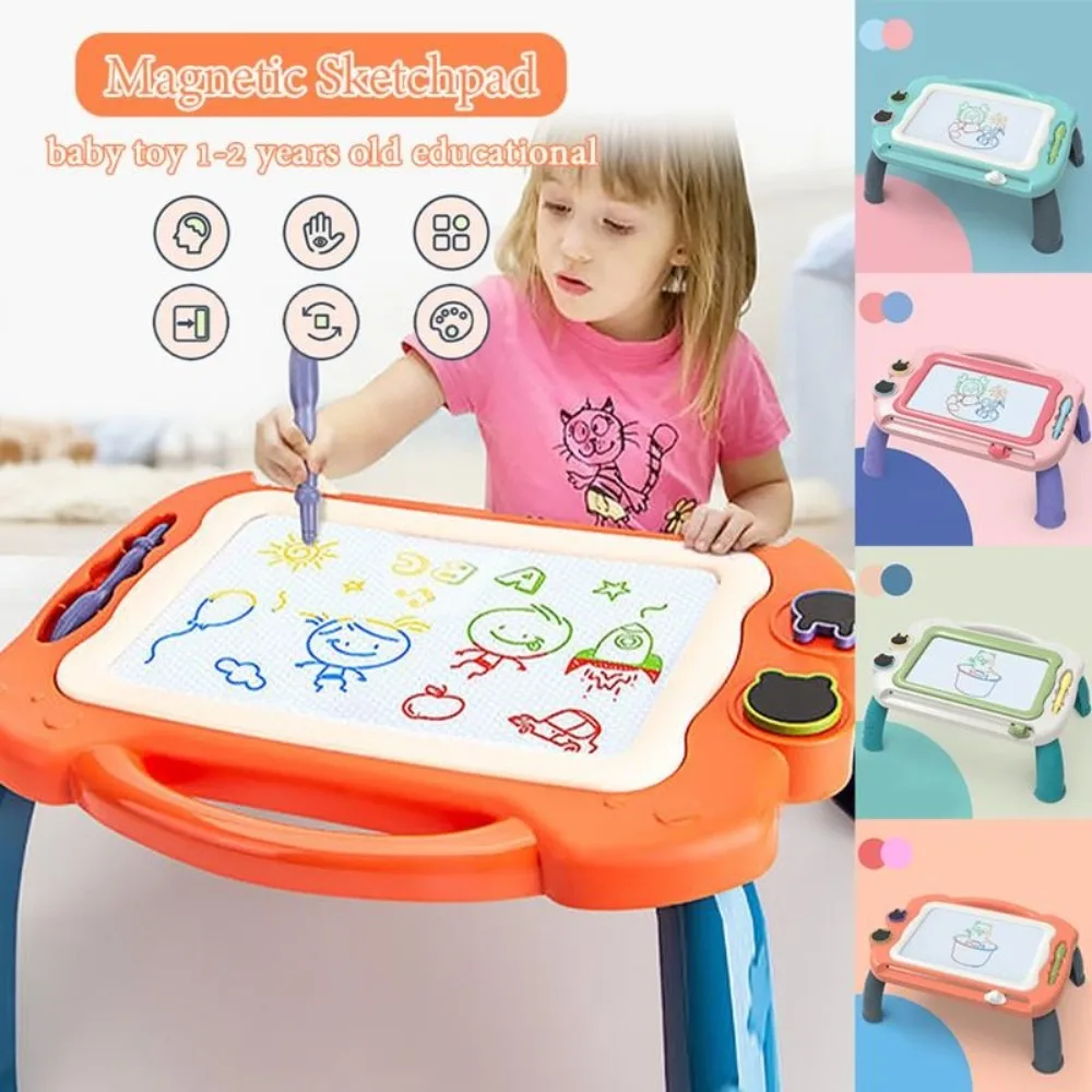 

Colorful Magnetic Drawing Board Large Size Leg Support Erasable Doodle Board Gifts Writing Painting Sketch Pad Early Education