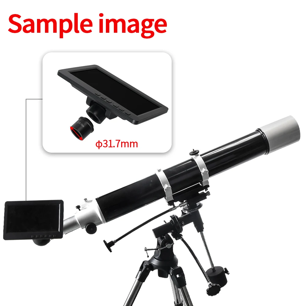 7 inch Astronomical Telescope Electronic eyepiece recorder stargazing mirror 1.25\