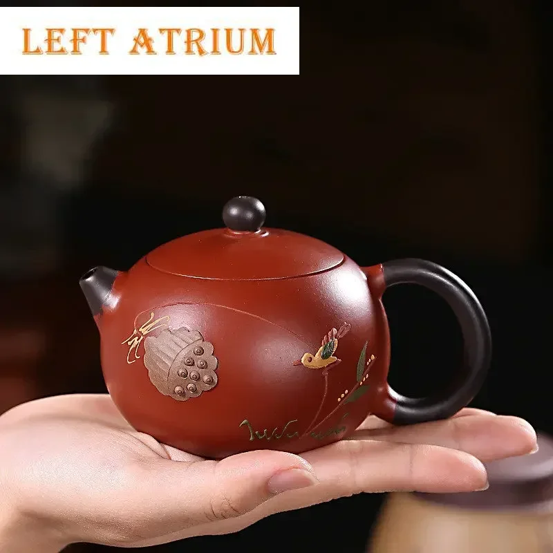 

180 мл традиционный чайник Dahongpao Xishi Yixing фиолетовый глиняный чайник ручной работы с шариковым отверстием фильтр заварочный чайник китайские аксессуары для чая