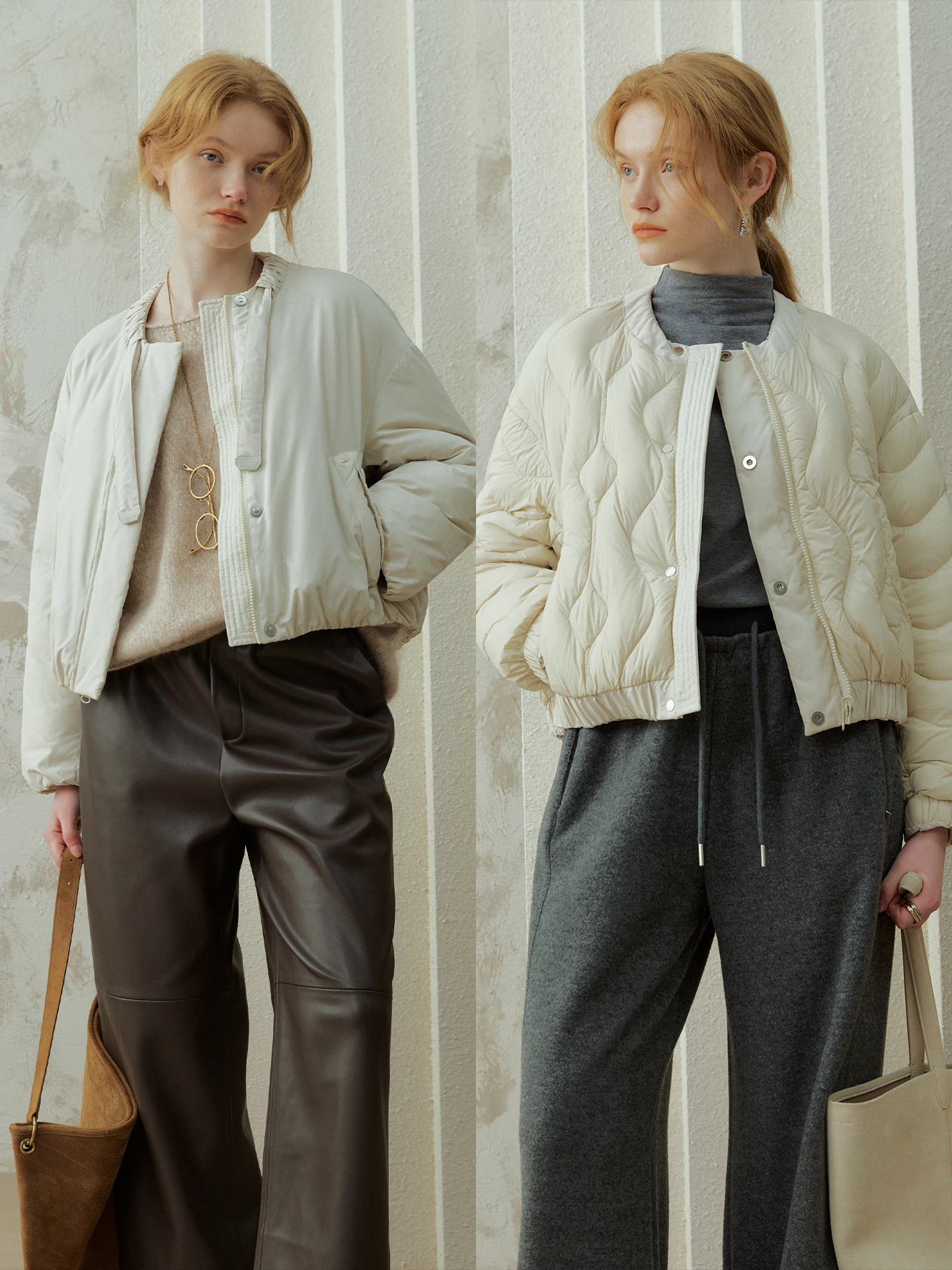 

Двусторонняя утепленная куртка из 90% белого пуха с круглым вырезом, женская, повседневная, свободного кроя, теплая, для ежедневной носки, осень-зима