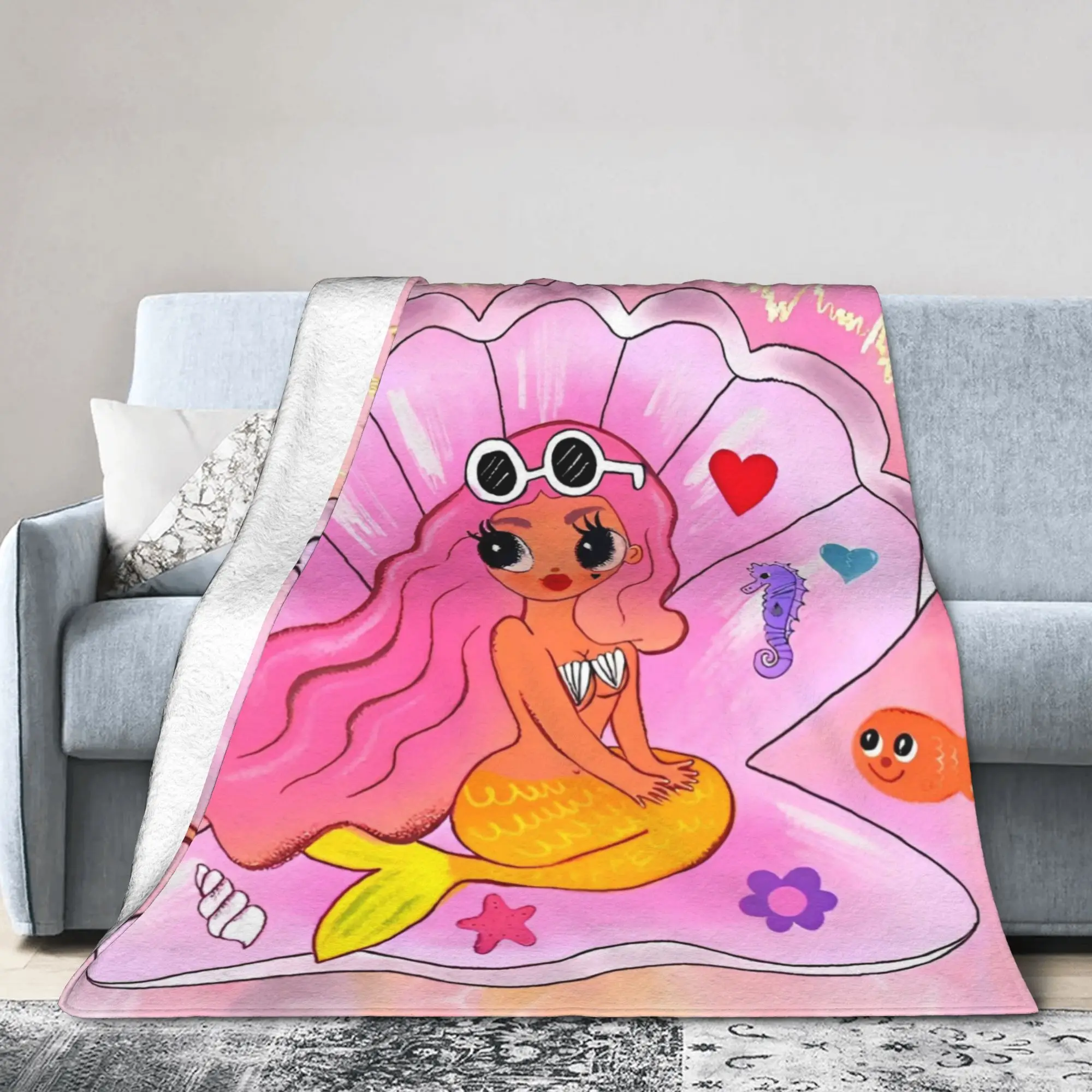 Karol G Album Blanket  Fleece Novelty Breathable Throw Blankets for Bed Sofa Summer