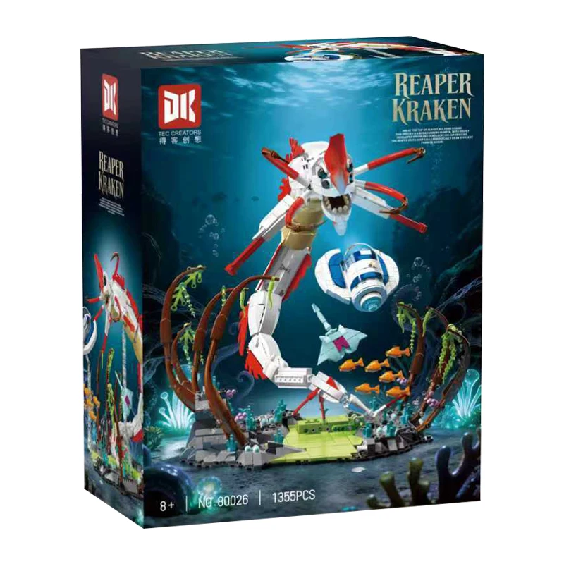 

IN STOCK 80026 MOC Underwater World Death Kraken Building Blocks Bricks Assembling Model DIY Toys for Boys Christmas Gift Set