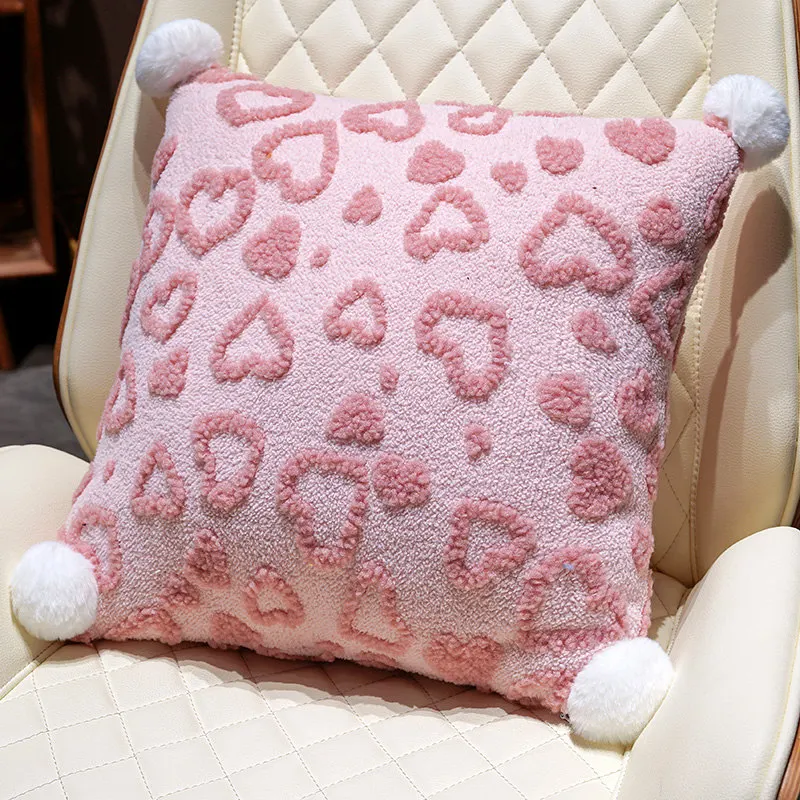 

40cm Love Heart Square Sofa Cushion Valentine's Day Stuffed Plush Throw Pillow Comfortable Hugging Pillow Living Room For Home