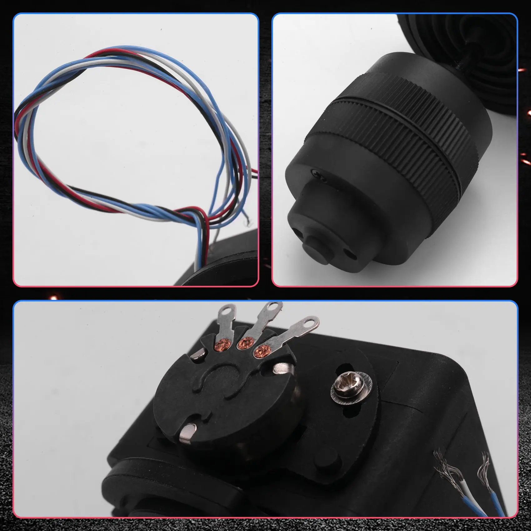 Electronic 4-Axis Joystick Potentiometer Button for JH-D400B-M4 10K 4D Controller with Wire for Industrial