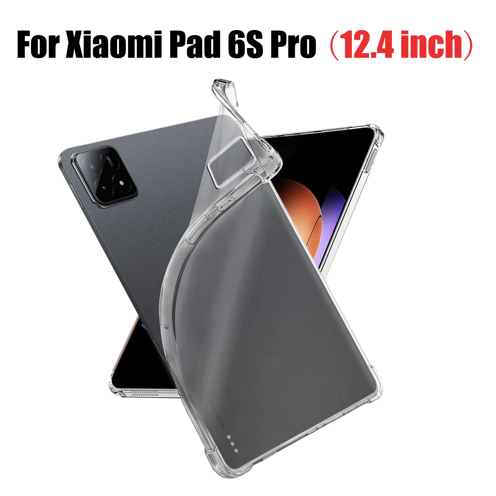 เคสใสสำหรับ Xiaomi Pad 6S Pro 12.4นิ้ว2024ซิลิโคนบางพิเศษโปร่งใสเคสป้องกันการกระแทก