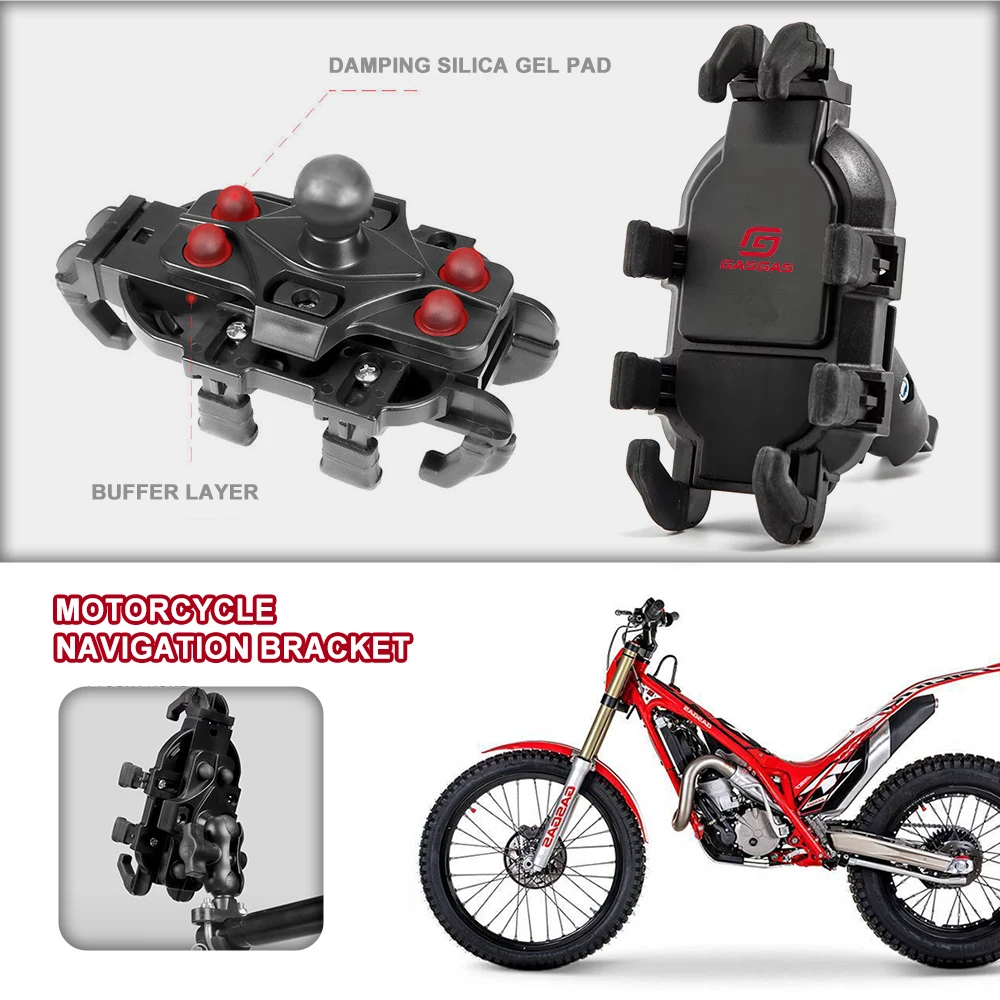 Quick Install Motorcycle Phone Mount Waterproof Handlebar mount For GasGas gas gas Enduro EC 250 MC 250F 300 SM 450S