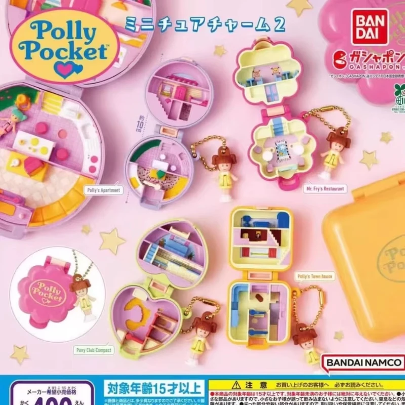 Nuovo Bandai originale Polly Pocket Gashapon 2.0 scatola cieca fascino carino action figure mini modello decorare giocattolo da tavolo regalo di compleanno