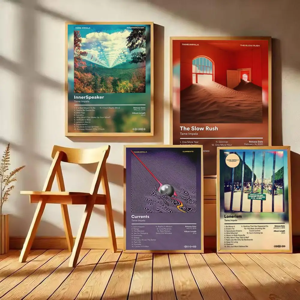 Pegatinas con póster del álbum T-Tame I-Impala, pintura moderna en HD, arte de pared para dormitorio, sala de estar, decoración del hogar, regalo