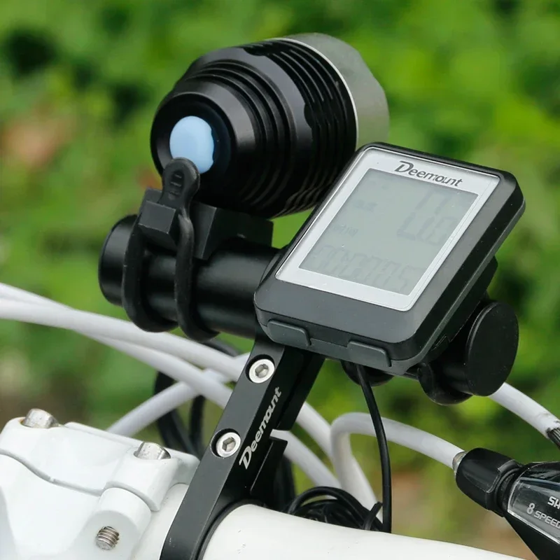 Bicycle Handlebar Extended Bracket Bike Headlight Mount Bar Computer Holder Lantern Lamp Support Rack Alloy Fiber Stand