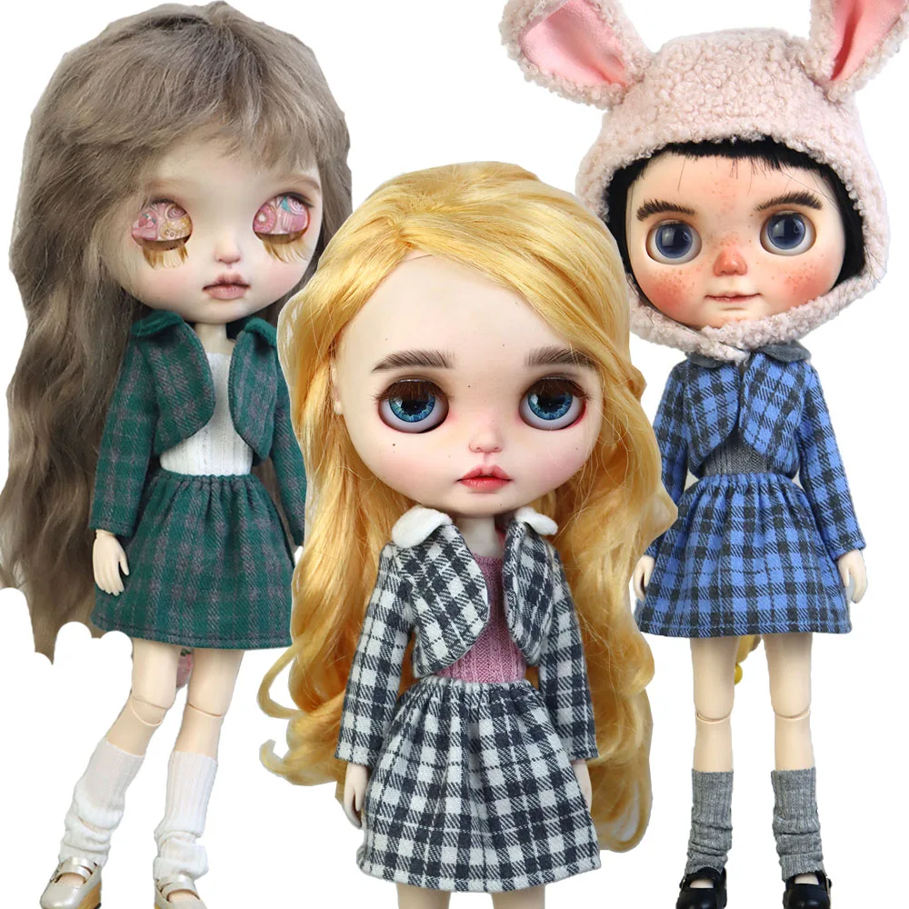 30cm Blyth Azone OB22 OB24 Dolls Clothes Tweed jackets skirts, sweaters Gifts for Girls