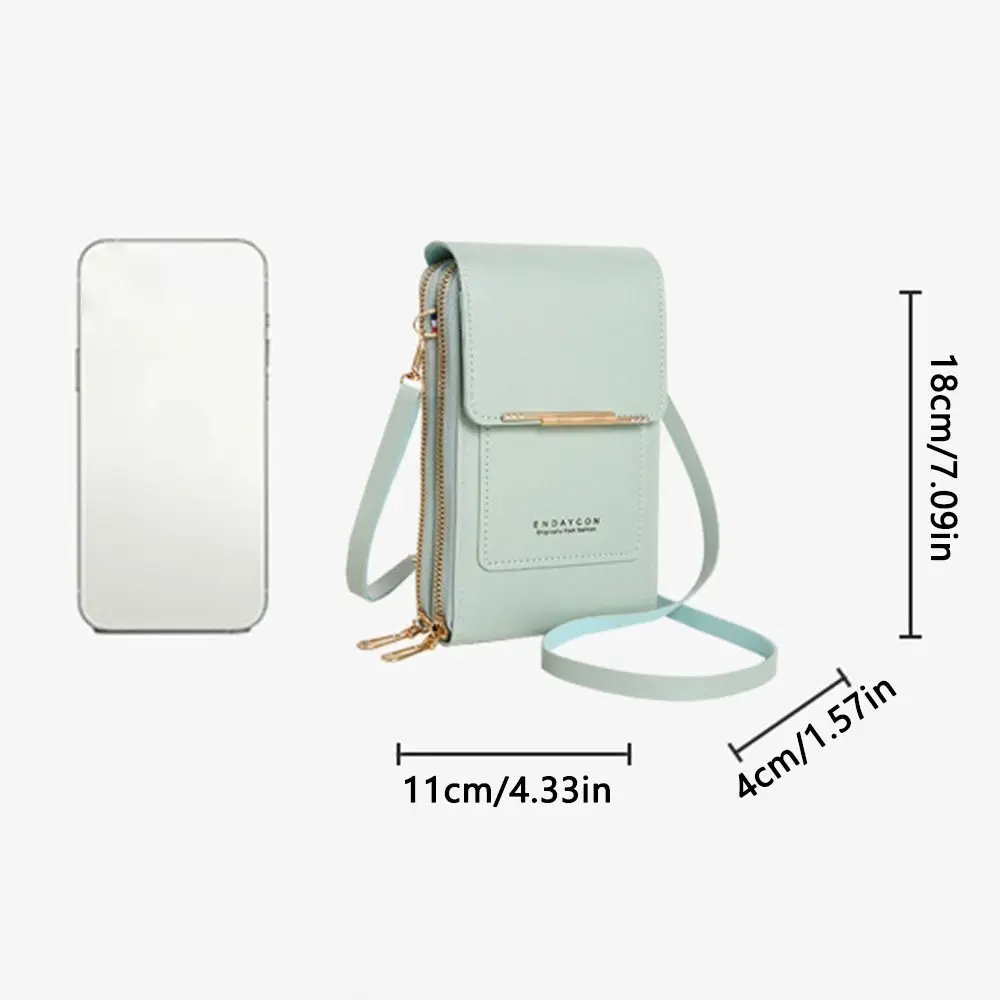 RFID Anti Theft Leather Bag Touch Screen Phone Purse Crossbody Bags Women Travel Smartphone Handbag