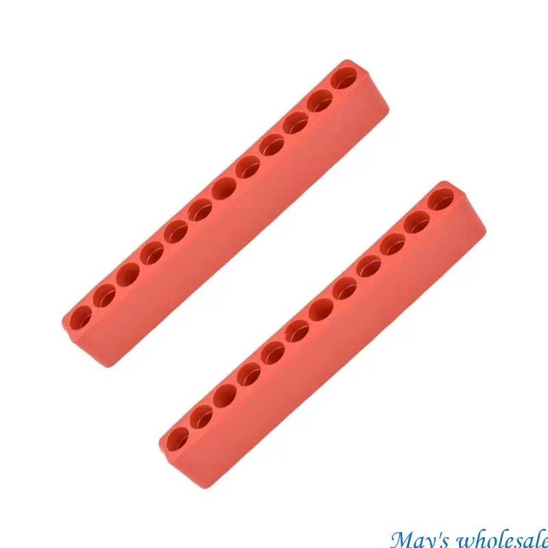 Portable Air Tool Bit Holders Electric Screwdriver Bit Organizers For 6.35Mm Shank Bits In Red Or Black Color 448A