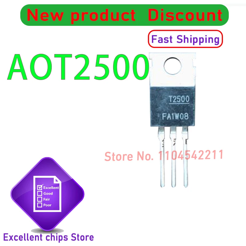 AOT2500 TO-220 T2500 AOT2500L 2500 Field Effect MOS Tube N Channel 150V 152A 10-20PCS