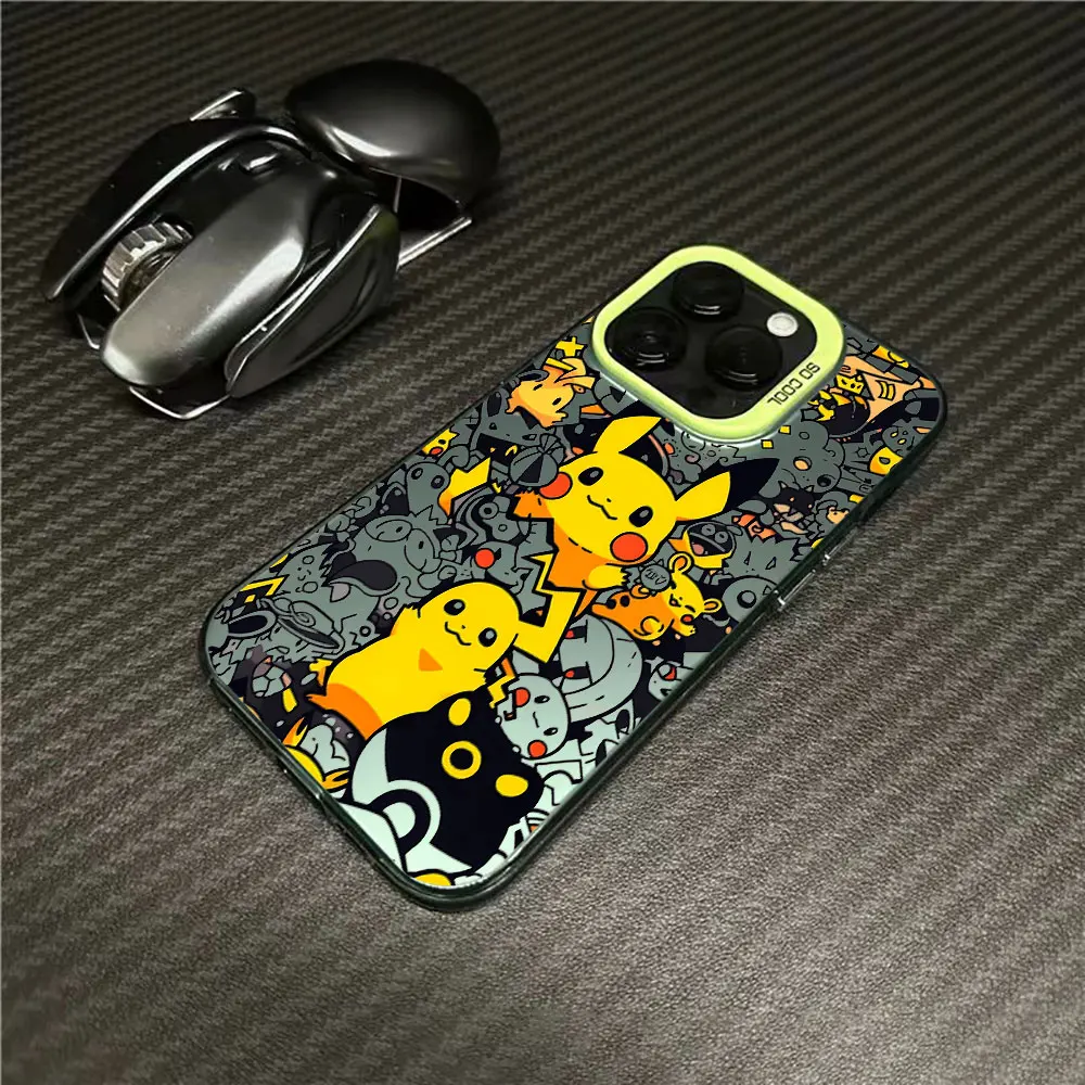 Etui Pikachu Pokemon Pocket Monster na iPhone 17 Air 16e 16 14 15 13 12 11 Pro Max Plus, odporne na wstrząsy etui na telefon 17 Pro Max