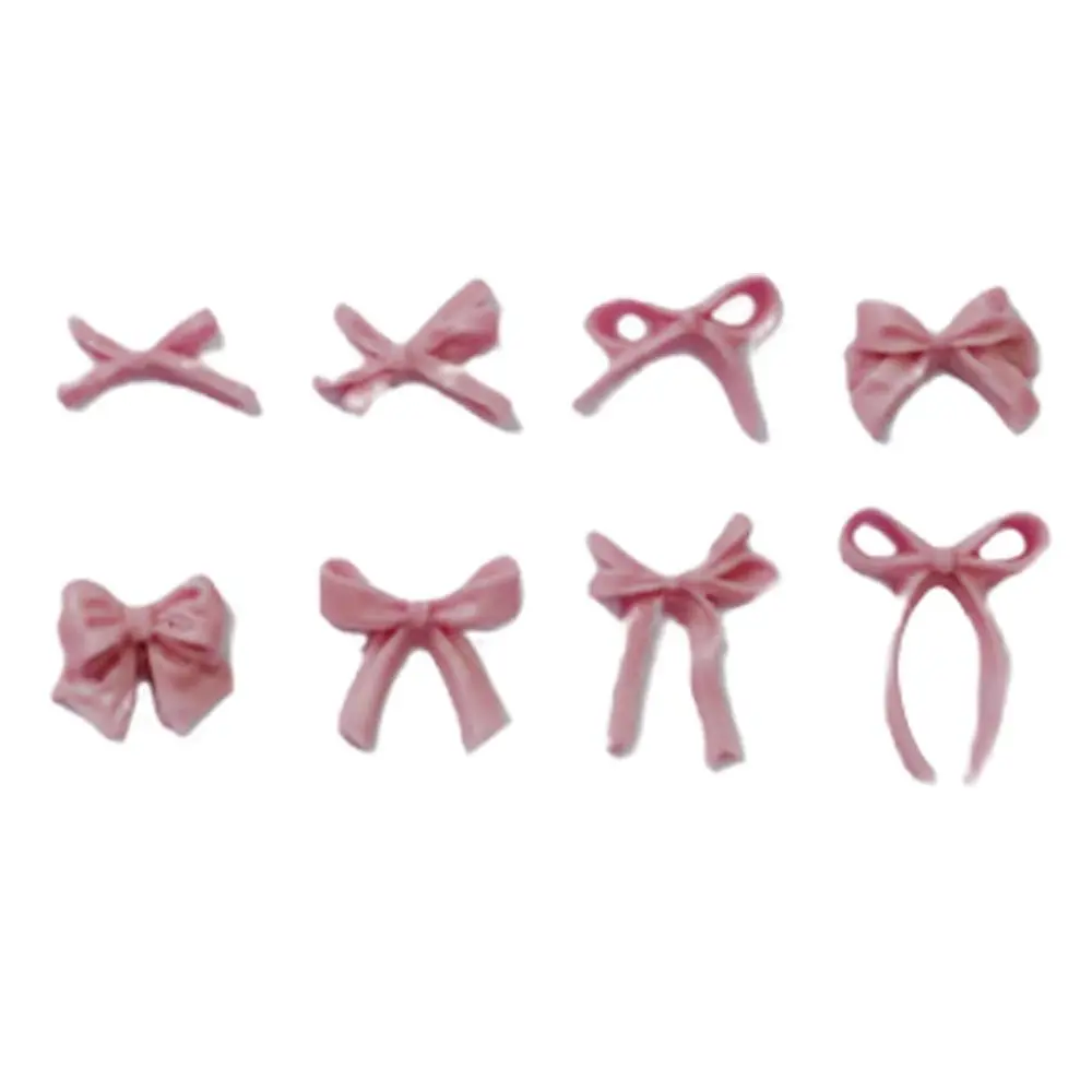 50개 보우 네일 아트 액세서리 미니 사이즈 단색 3D 네일 아트 장식 컬러풀 리본 보우 타이 네일 참 DIY 매니큐어
