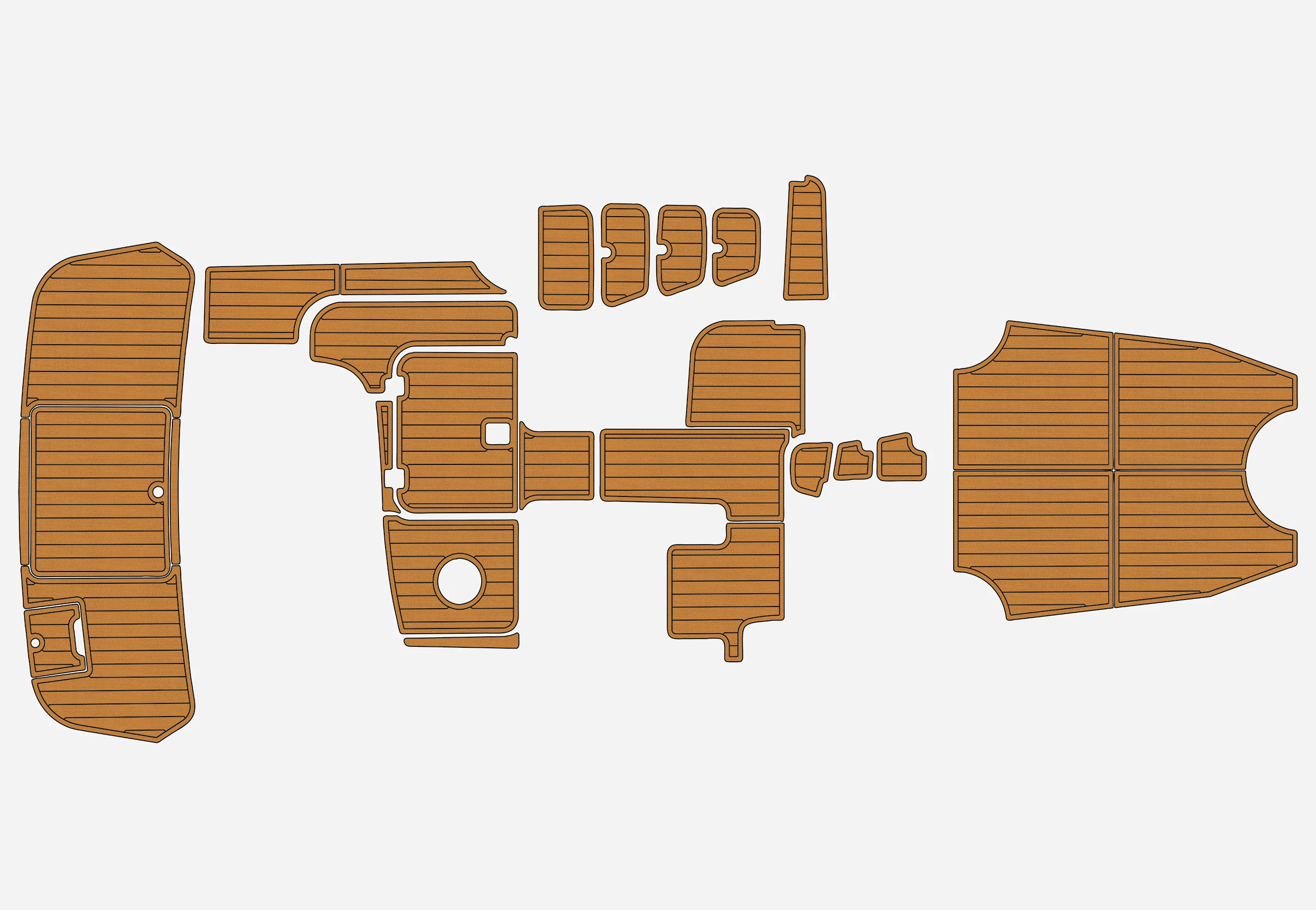 

Морской коврик из ПВХ с имитацией тика, 2007-2010 Larson Cabrio 350, 1/4 дюйма (6 мм), из вспененного ЭВА, нескользящий, Seadek Aqua, для палубы лодки