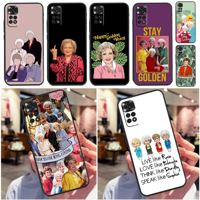 Betty White Golden Case For Xiaomi Redmi Note 11 11S 10 10S 9 9S 12 Pro Redmi 12C 9C 10A 10C Soft Cover Shell