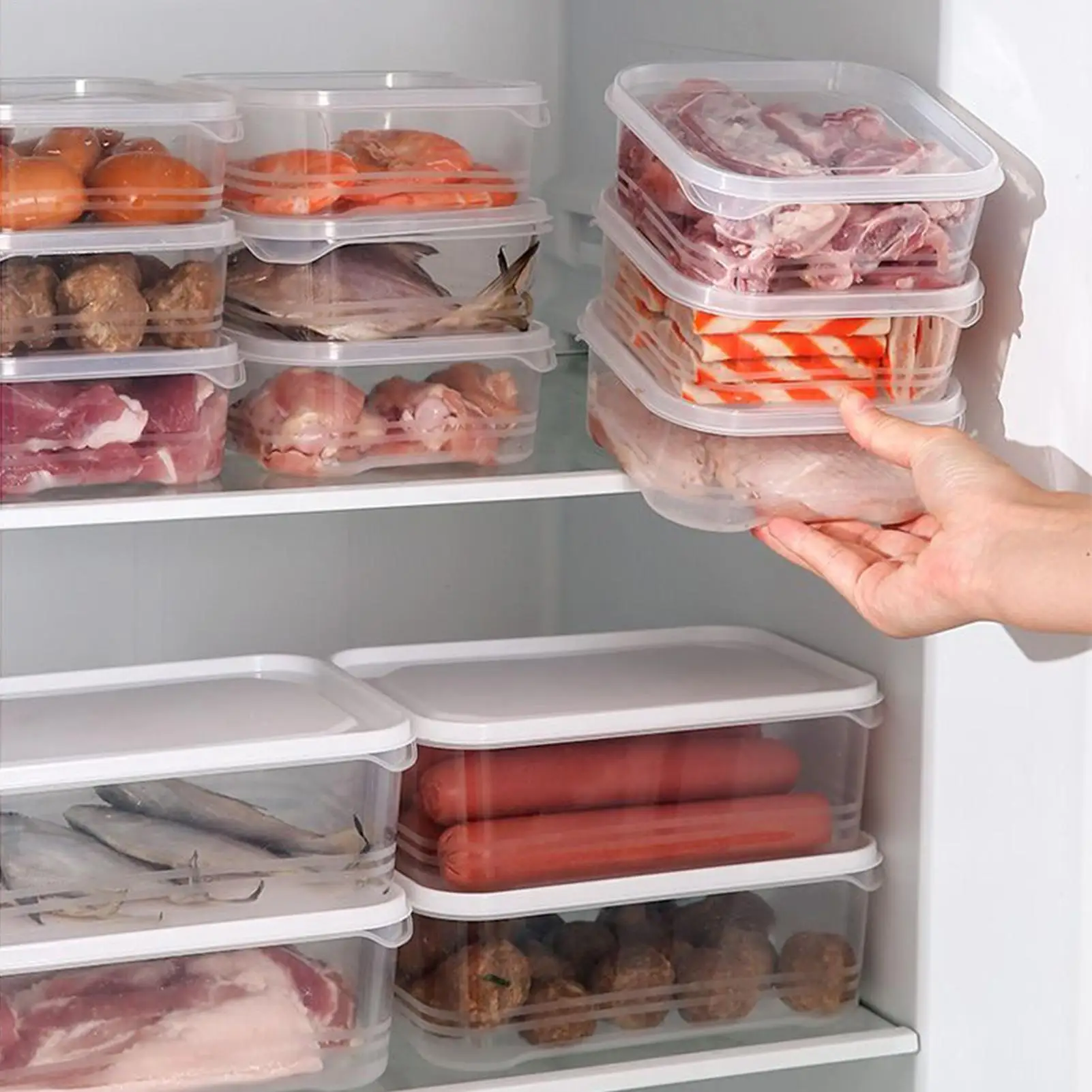 Fruit Containers For Fridge Clear Fridge Food Organizer Fruit Keeper Box With Lids For Refrigerator For Kitchen Family Gathering